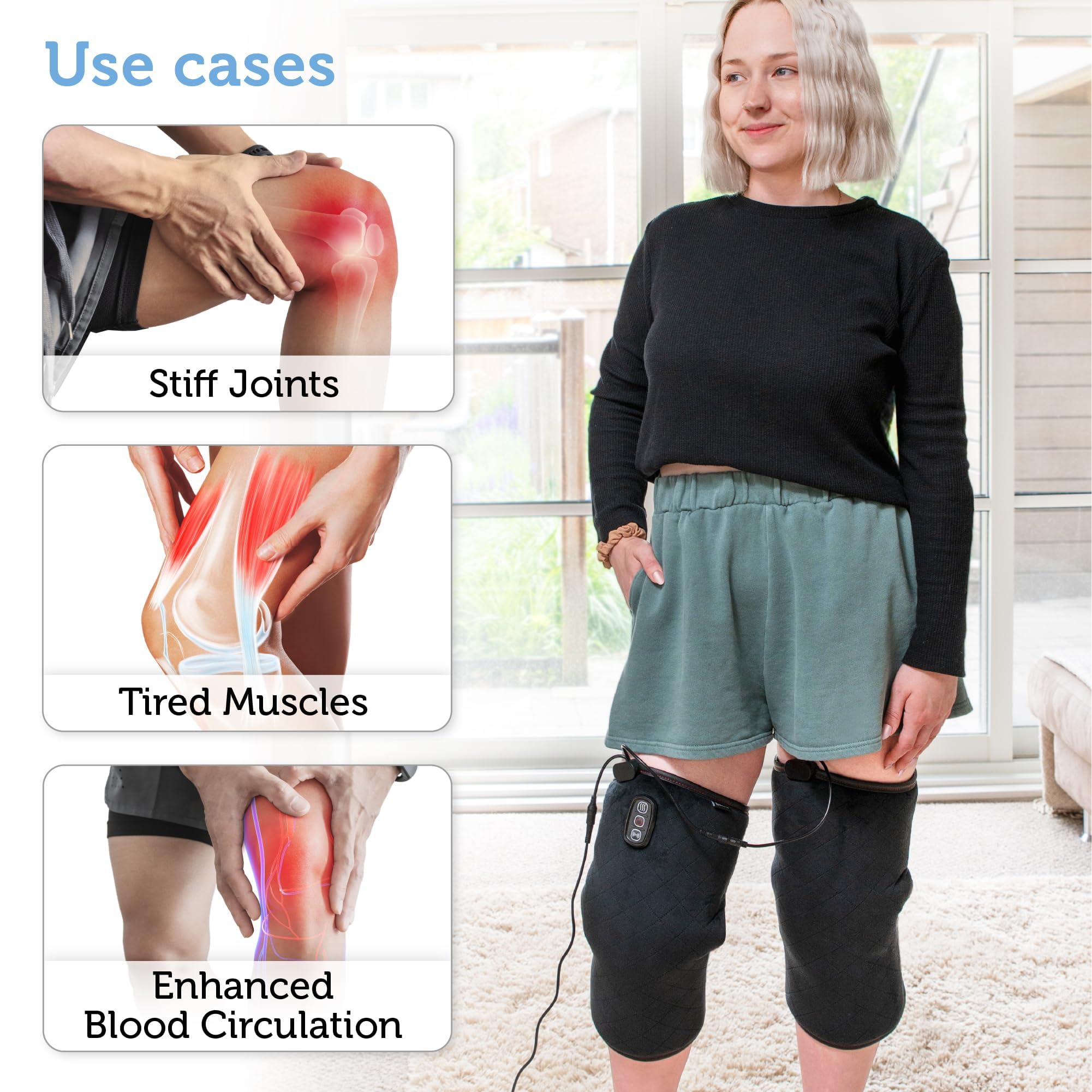 COMFIER soft velvet fabric provides gentle skin contact during use.