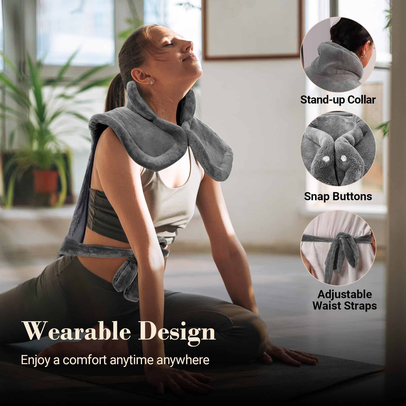 COMFIER stand-up collar design keeps neck warm during tasks