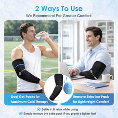ComfiTECH elbow-wrist cooling design supports comfortable, quick cooling after training.