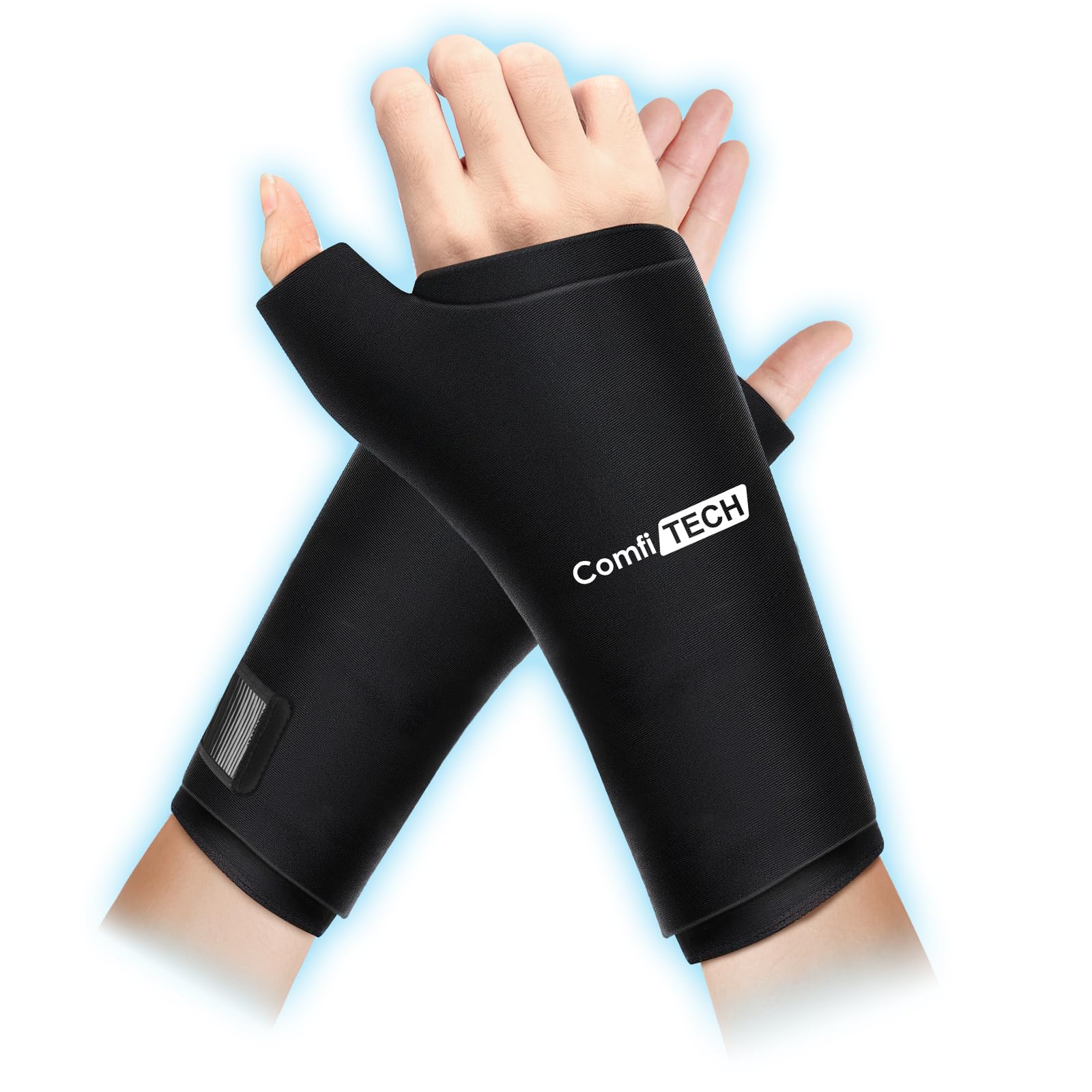 ComfiTECH wrist ice pack wrap provides snug fit for targeted wrist relief