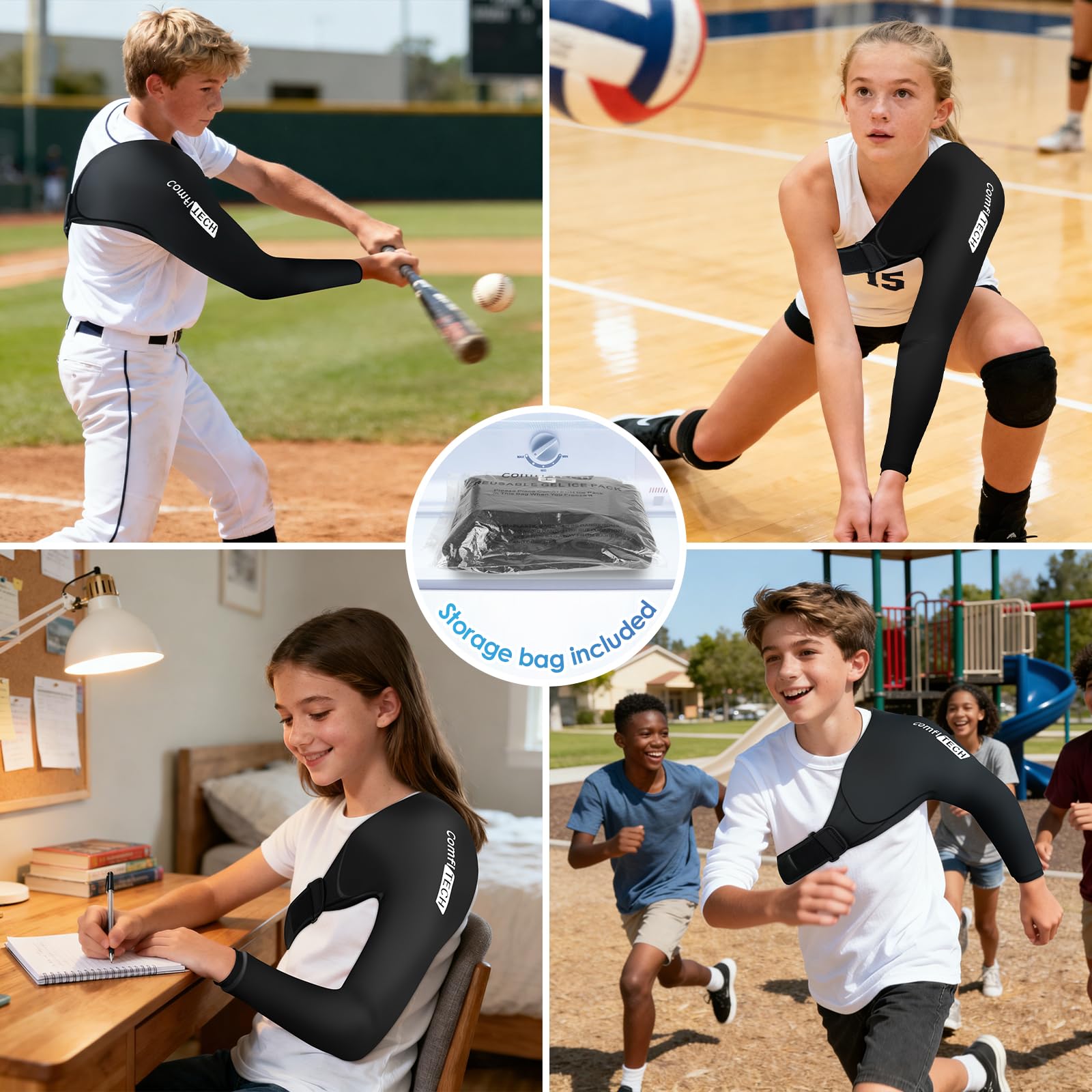 ComfiTECH versatile design suits baseball, volleyball, tennis, and more.
