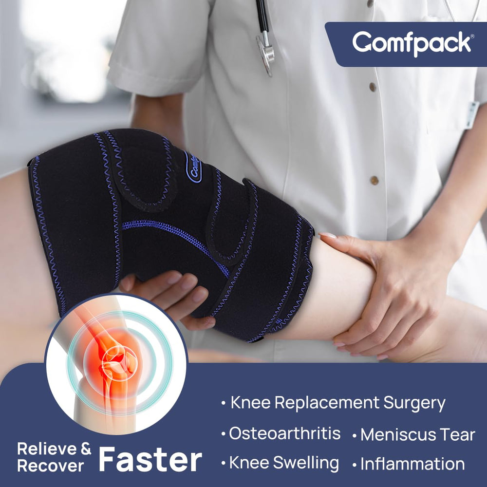 Comfpack hand pump on-use allows easy pressure adjustment for personalized relief.