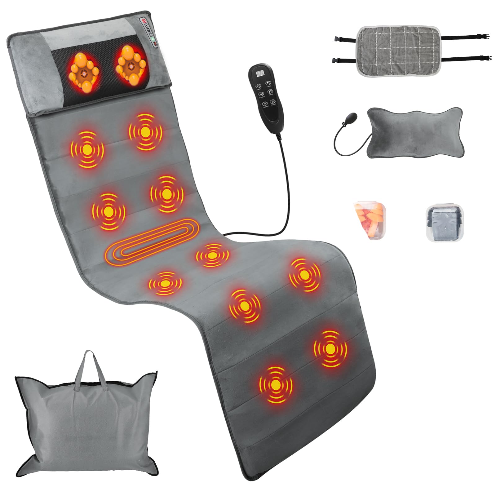 ComfyElect Full Body Massage Mat showing back nodes for targeted relief
