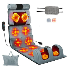 ComfyElect Full Body Massage Mat with heat targets the back for soothing warmth.