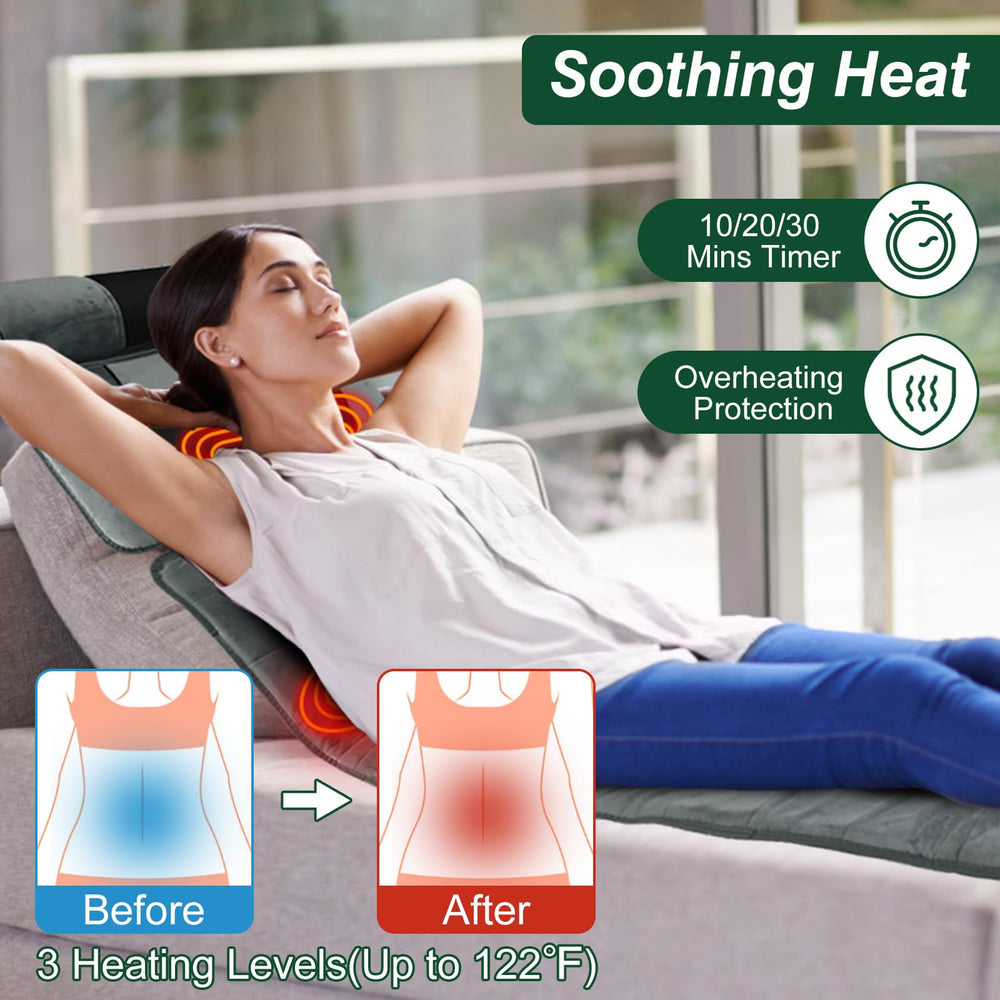 ComfyElect massage mat includes adjustable inflatable waist pillow for personalized support.