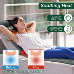ComfyElect massage mat includes adjustable inflatable waist pillow for personalized support.