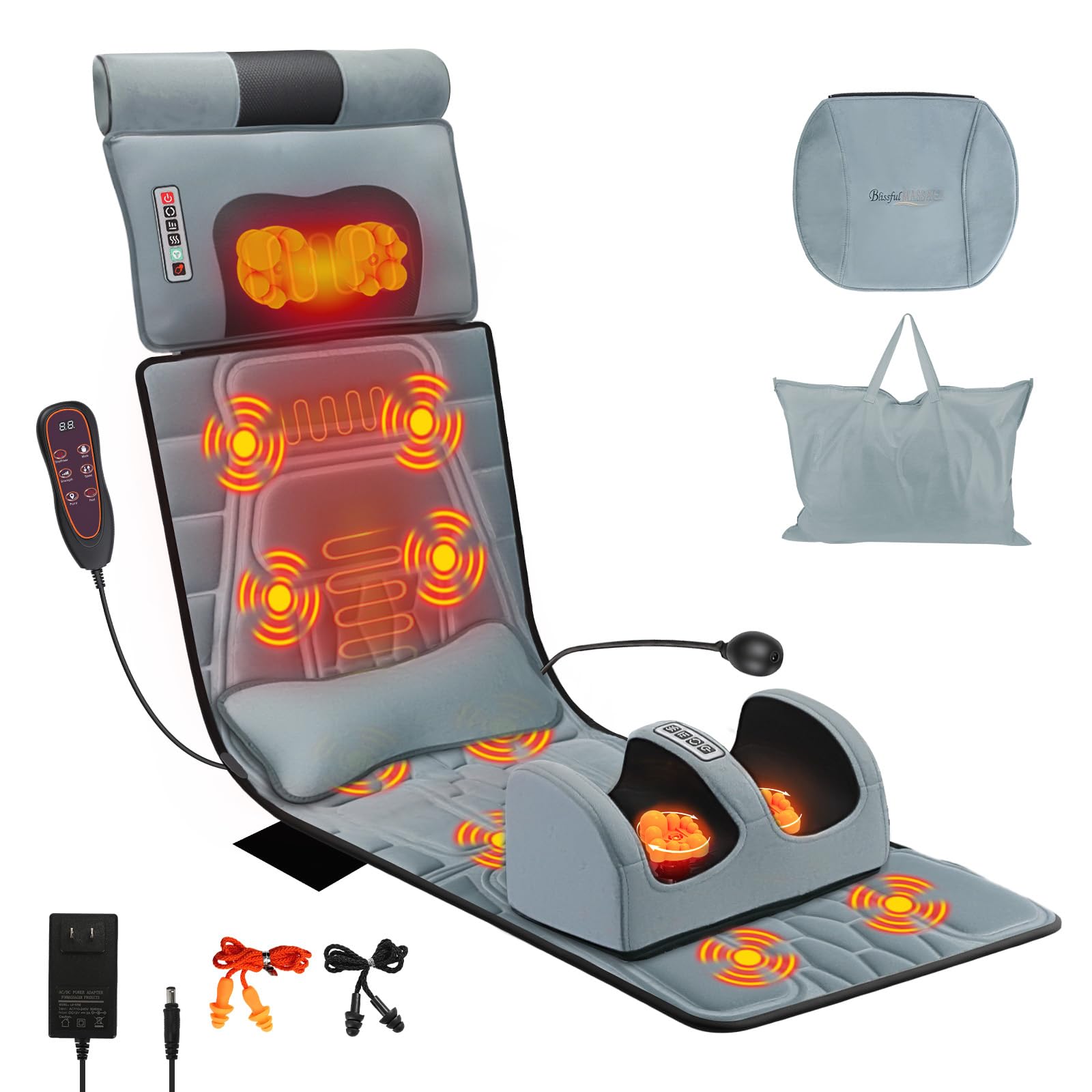 ComfyElect full body massage mat with heat delivers comprehensive back and leg relief.