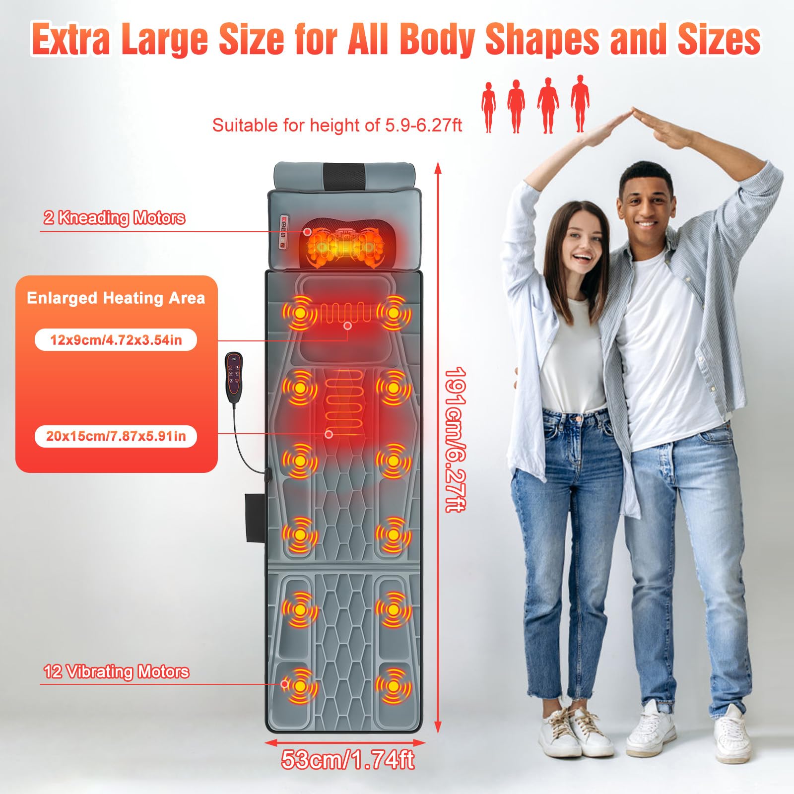 ComfyElect two pillows support head and lumbar for customized comfort.