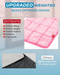 Comfytemp 12x24-inch weighted pad covers large areas like back and abdomen with even heat.