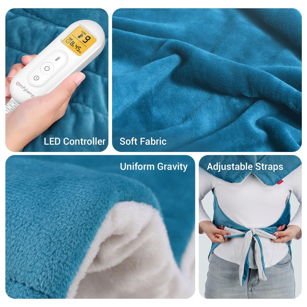 Comfytemp control panel shows 9 heat settings for customizable warmth.