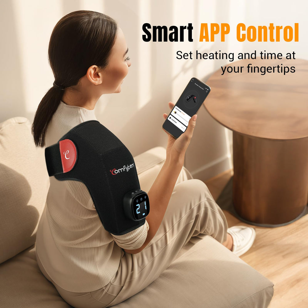 Comfytemp adjustable straps accommodating arm and chest sizes