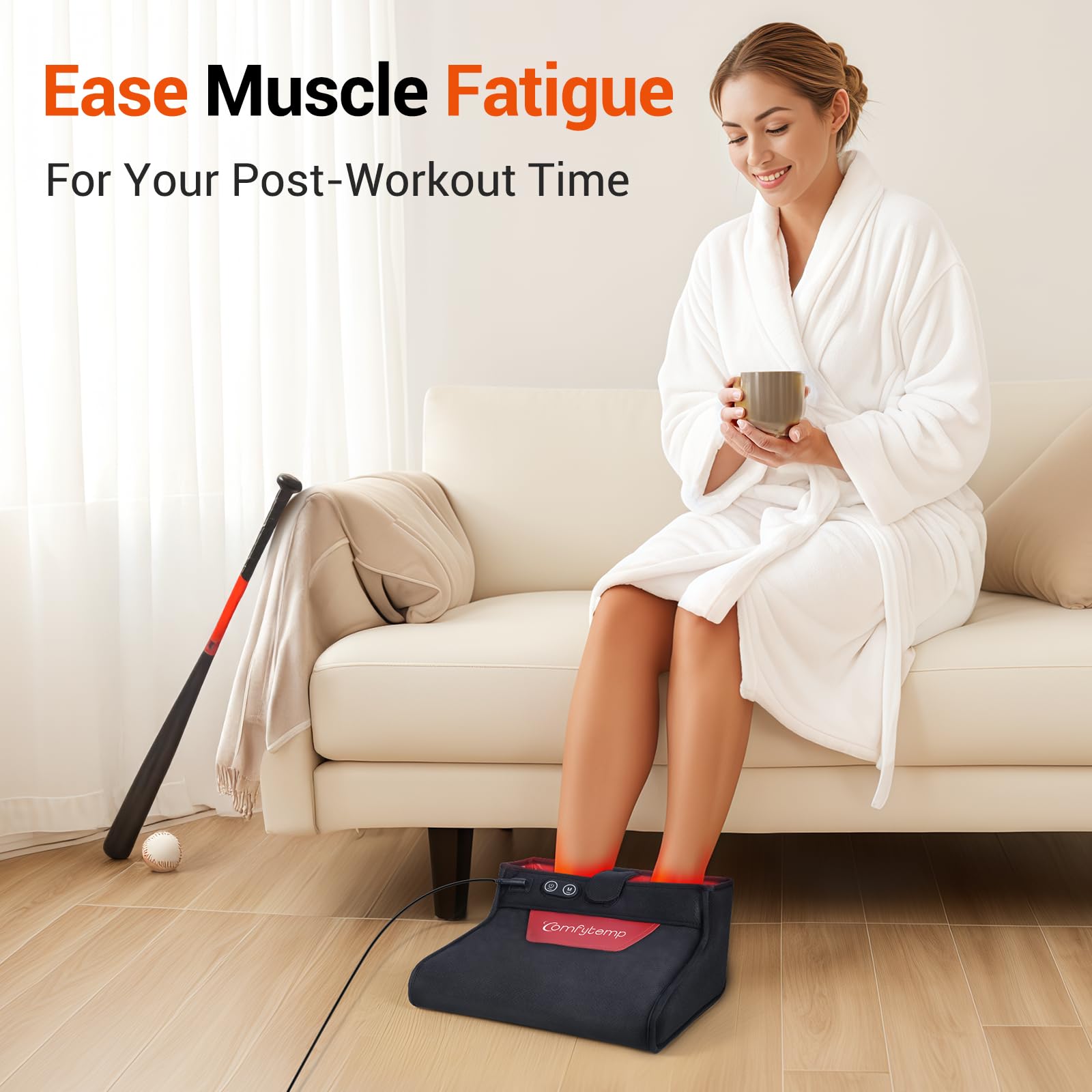 Comfytemp adjustable timer and modes customize light therapy sessions.