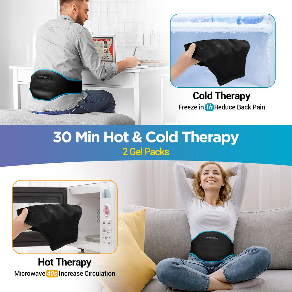 Comfytemp back ice pack brace use for cold therapy on the lower back