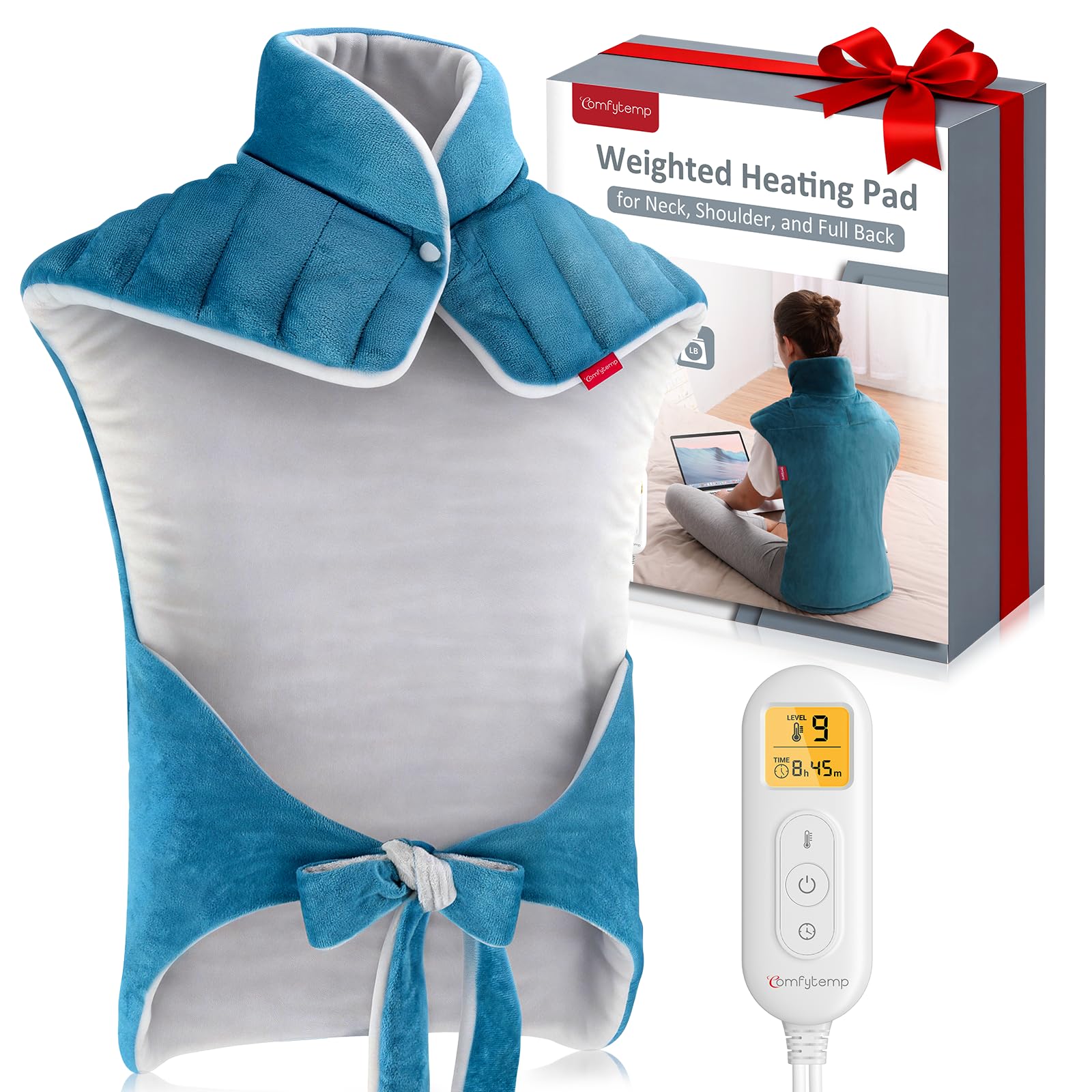 Comfytemp back-shoulders heating pad provides full-back warmth.