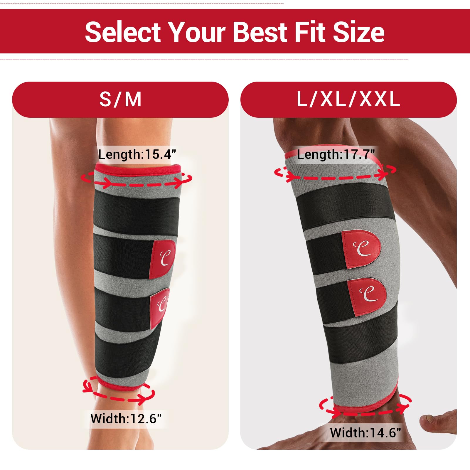 Comfytemp calf leg heat wrap provides broad coverage and quick warmth.