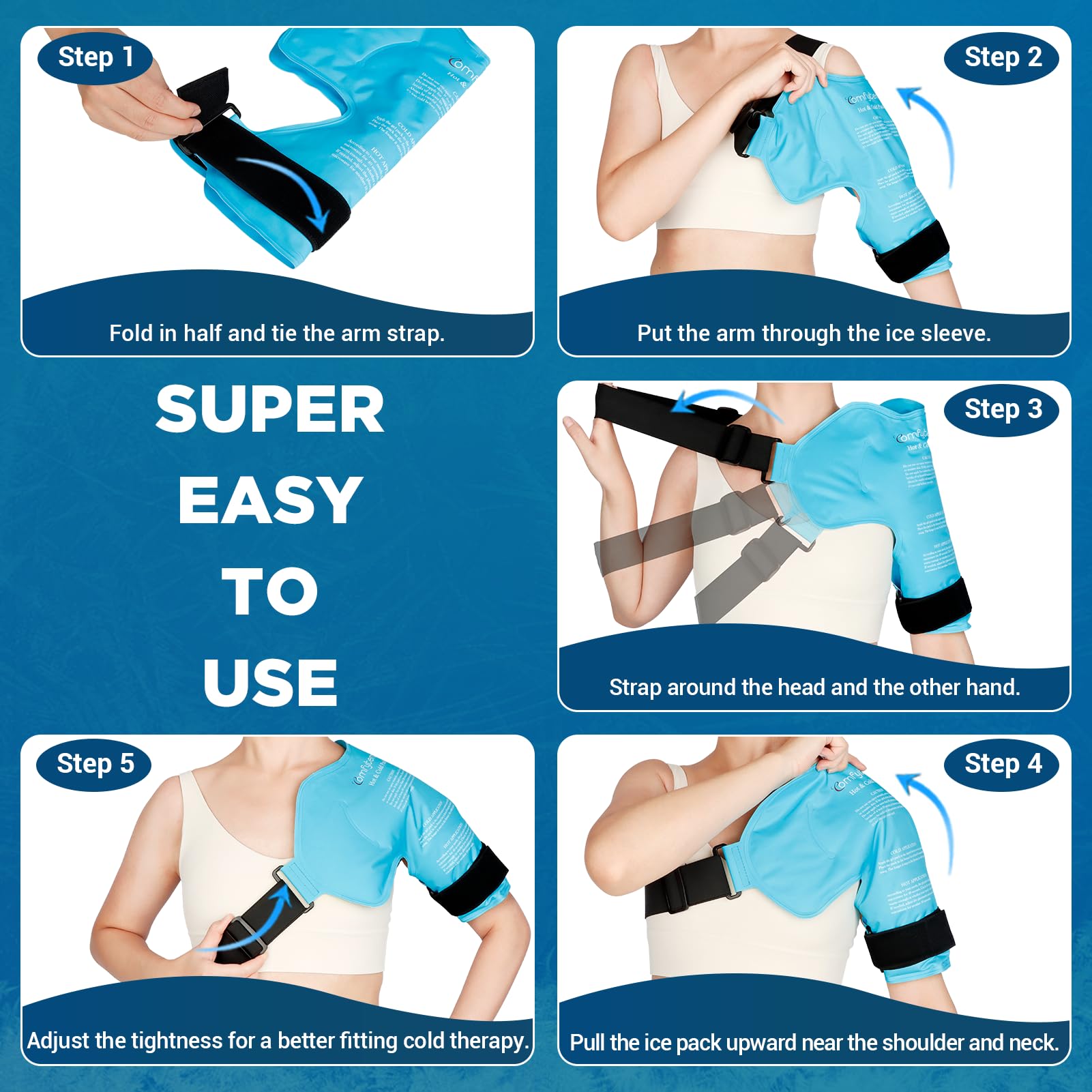 Comfytemp gel pack distributes cooling evenly over the target area.
