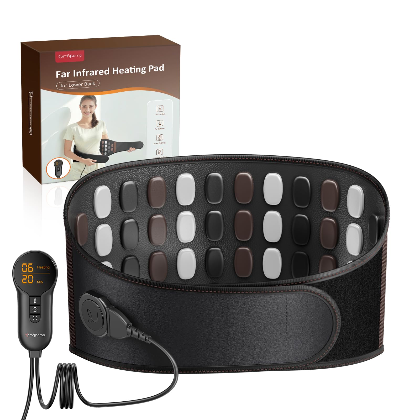 Comfytemp FIR back heating pad delivers deep warmth for the lower back
