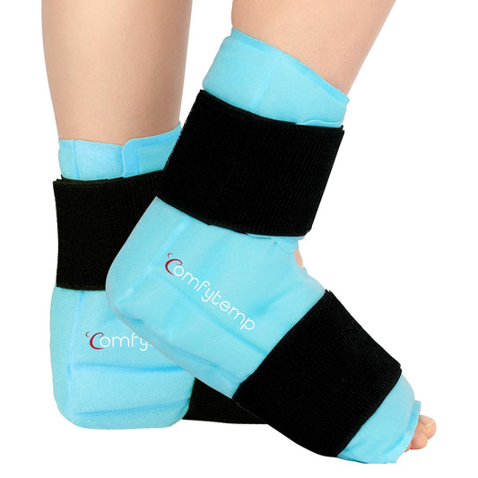 Comfytemp foot and ankle ice pack fully covers the foot for targeted relief.