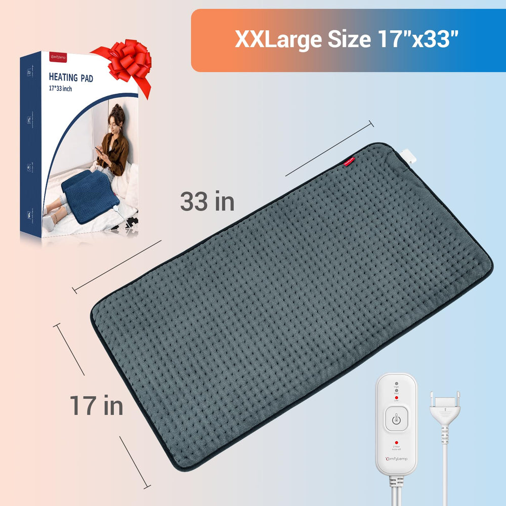 Comfytemp heating pad with FSA/HSA eligibility supports flexible spending options.