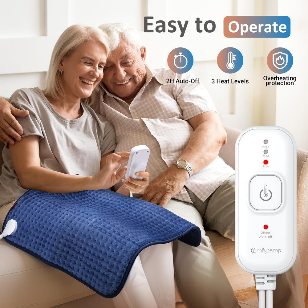 Comfytemp pad heats quickly for instant comfort across large areas.