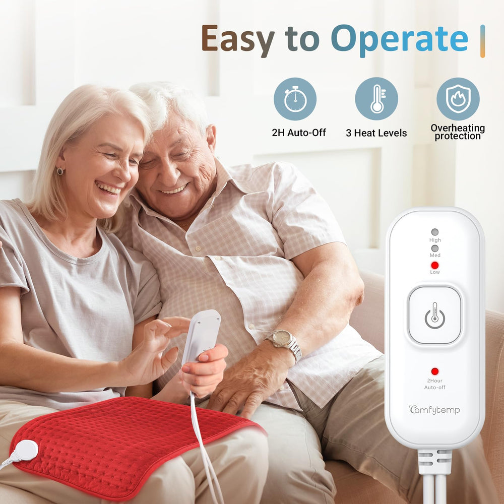 Comfytemp heating pad soft flannel cover feels cozy against the skin