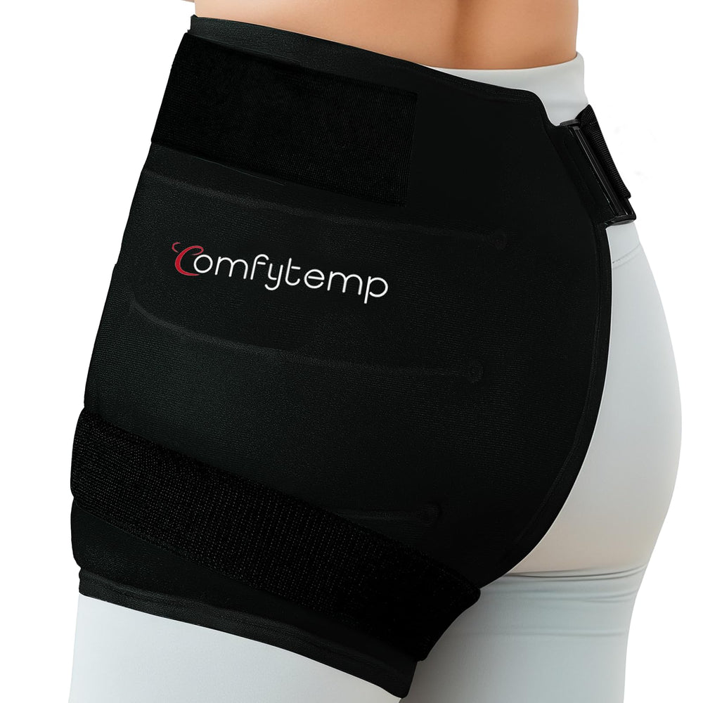 Comfytemp hip ice pack wrap with extended coverage for targeted hip relief.
