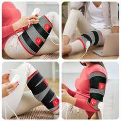 Comfytemp knee and thigh heat wrap for targeted comfort after workouts.