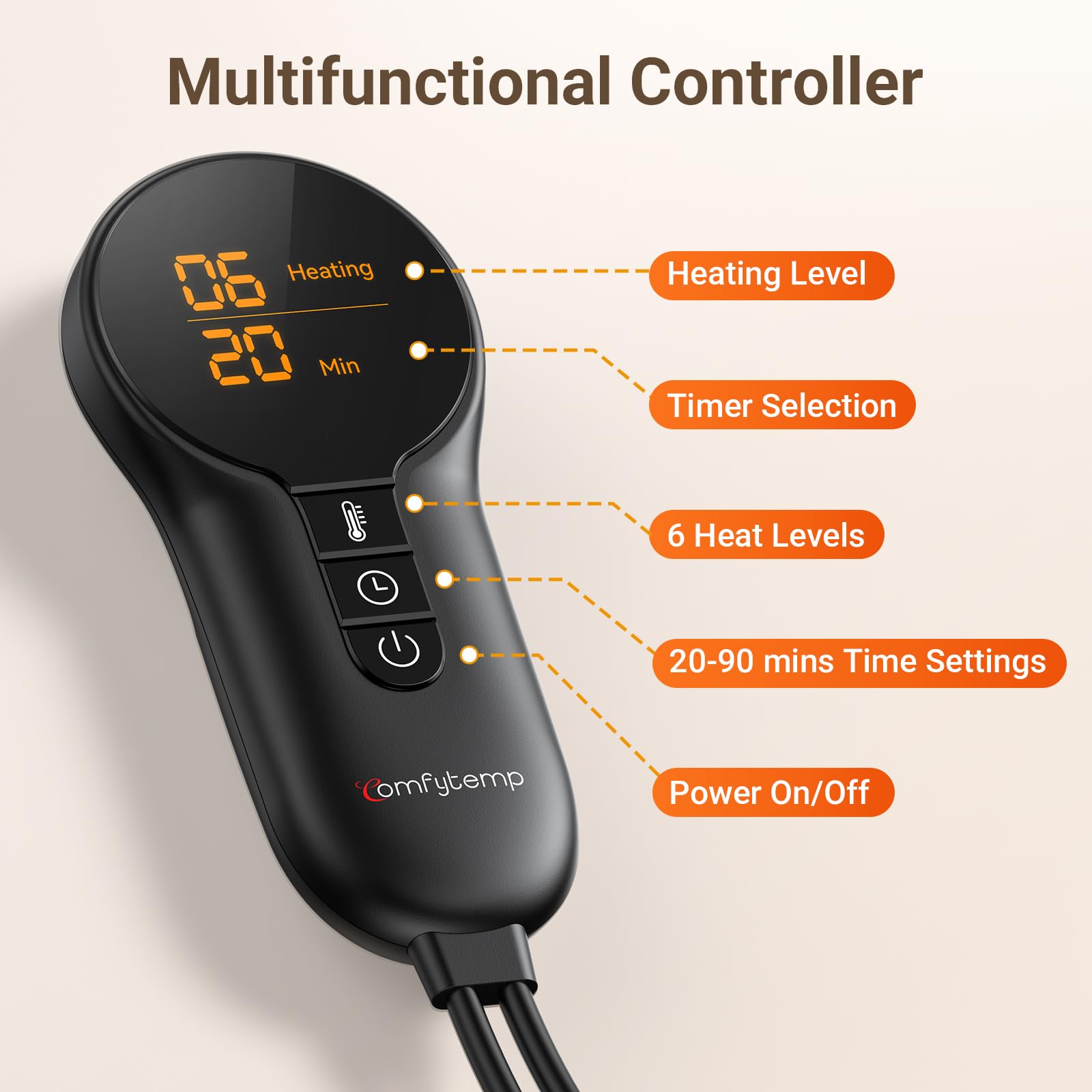 Comfytemp built-in NTC protection helps prevent overheating