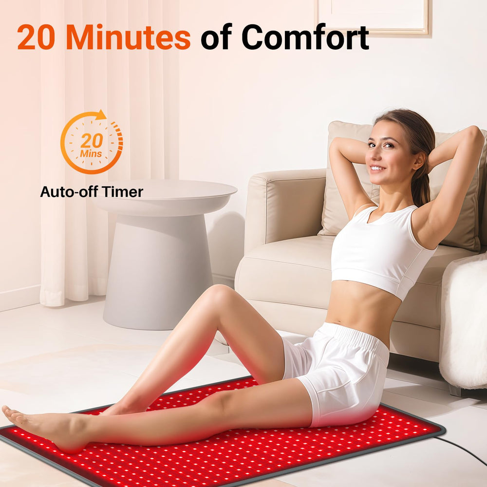 Comfytemp red light mat powered at 96W enables at-home therapy sessions
