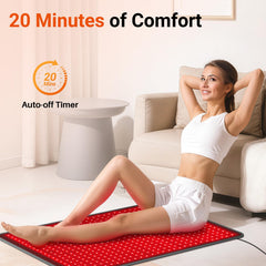 Comfytemp red light mat powered at 96W enables at-home therapy sessions