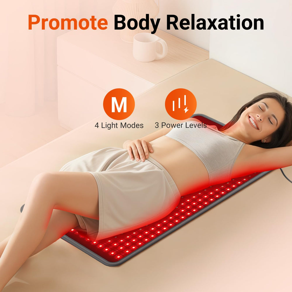 Comfytemp red light therapy mat offers four modes and three levels.
