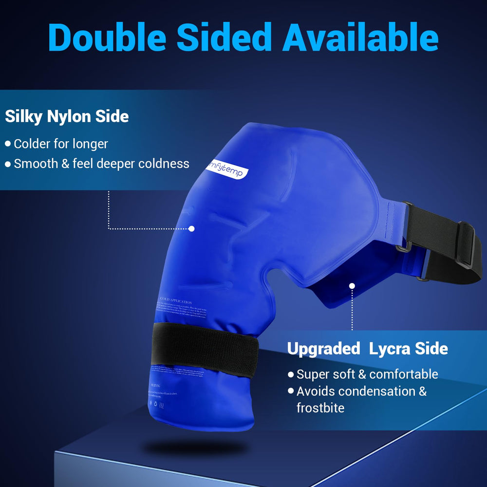 Adjustable strap ensures secure, hands-free wear on the shoulder wrap.