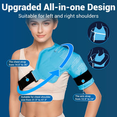 Comfytemp shoulder wrap with adjustable strap stays securely in place.