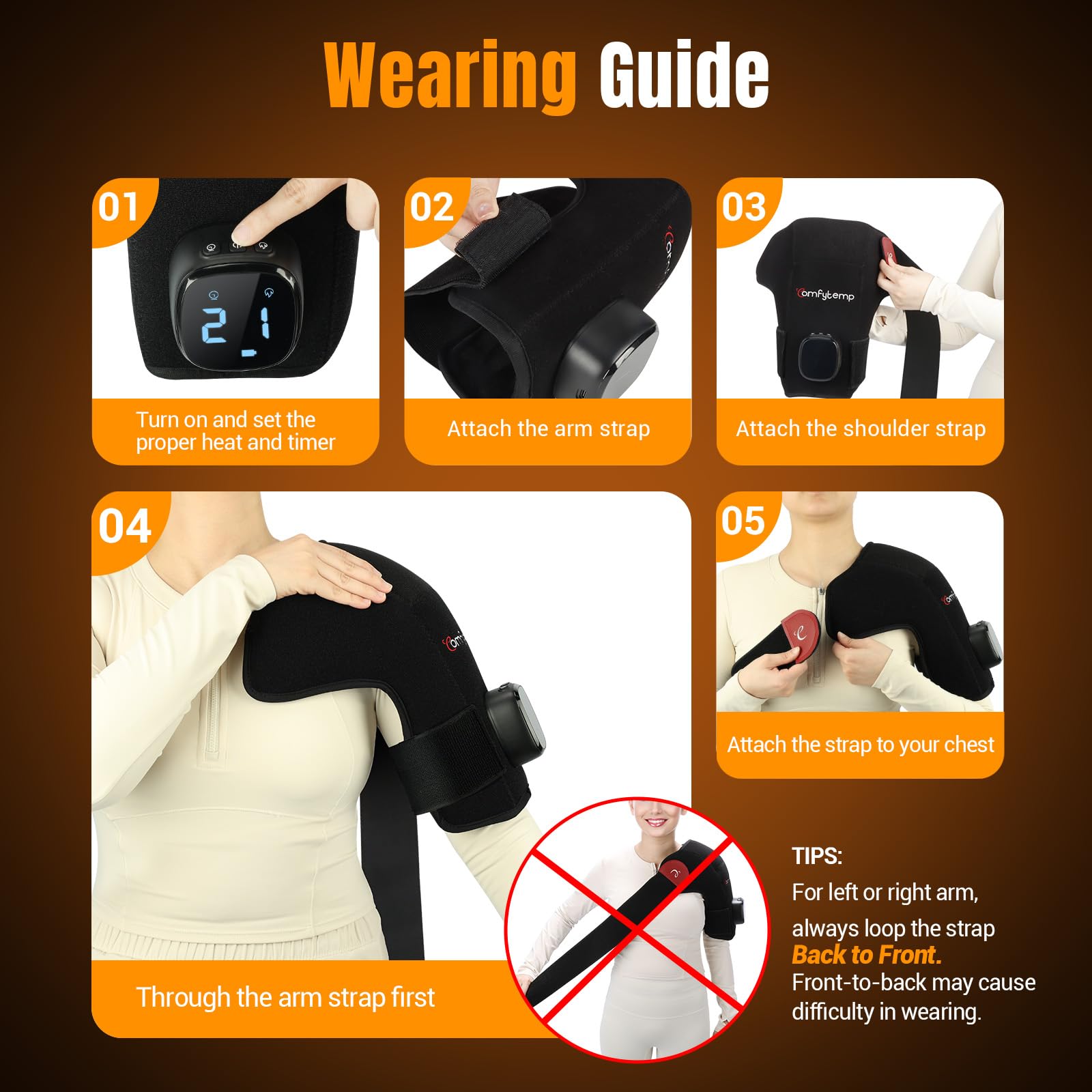 Comfytemp soft flannel shoulder pad with gentle contact on the skin