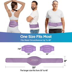 Contour design supports lower back and sciatic areas