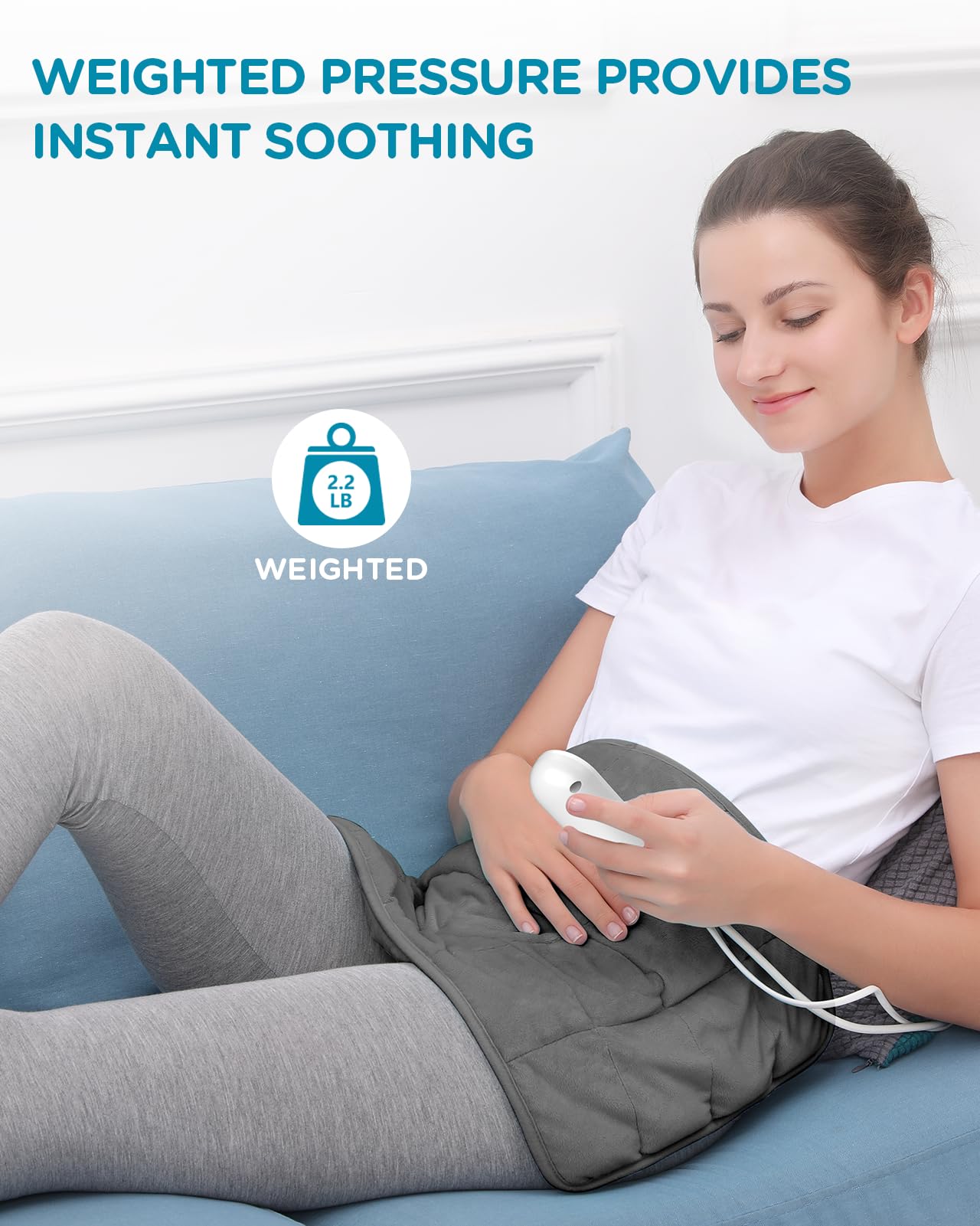 Comfytemp 12x24 XL heating pad showing broad coverage