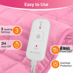 Comfytemp soft flannel cover provides gentle touch and easy machine washing.