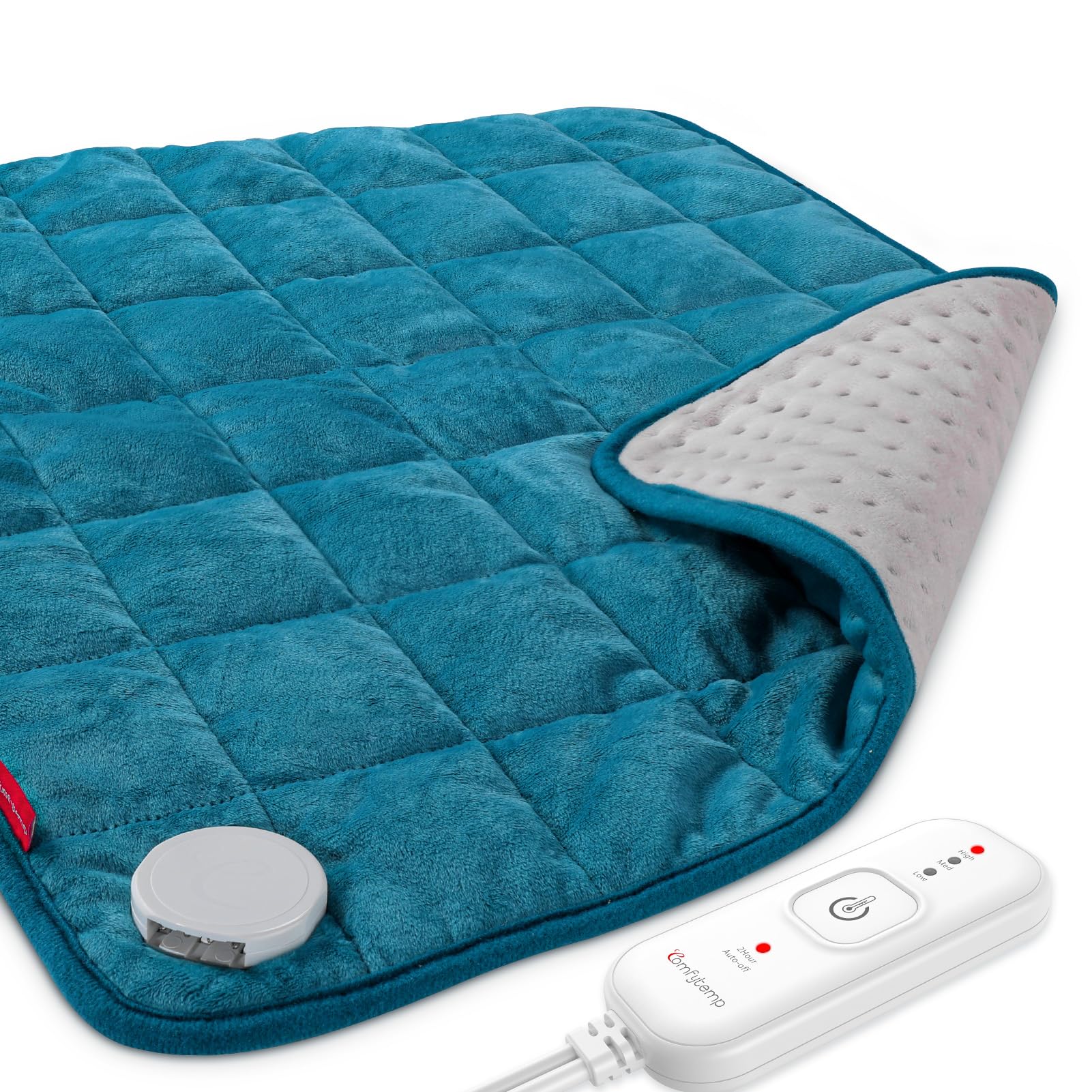 Comfytemp weighted heating pad full-size back for deep warmth and support