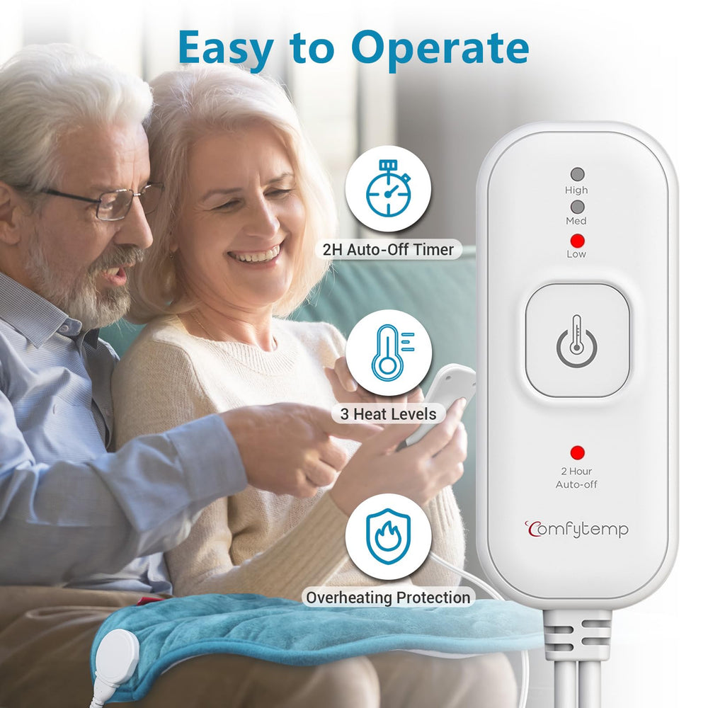 Comfytemp weighted heating pad period comfort for abdominal warmth