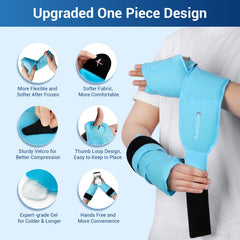 Comfytemp wrist ice pack wrap with adjustable Velcro for secure fit and compression