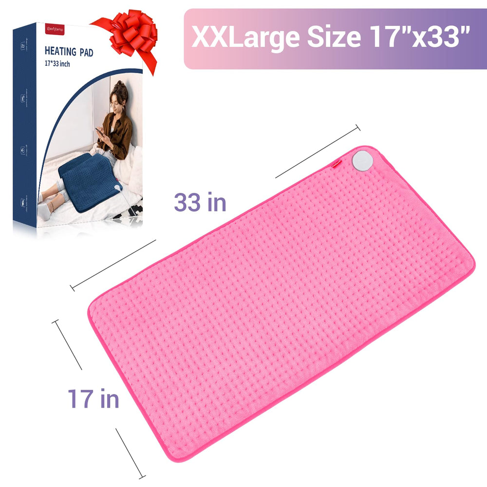 Comfytemp pad offers three heat settings and auto shut-off for safety.
