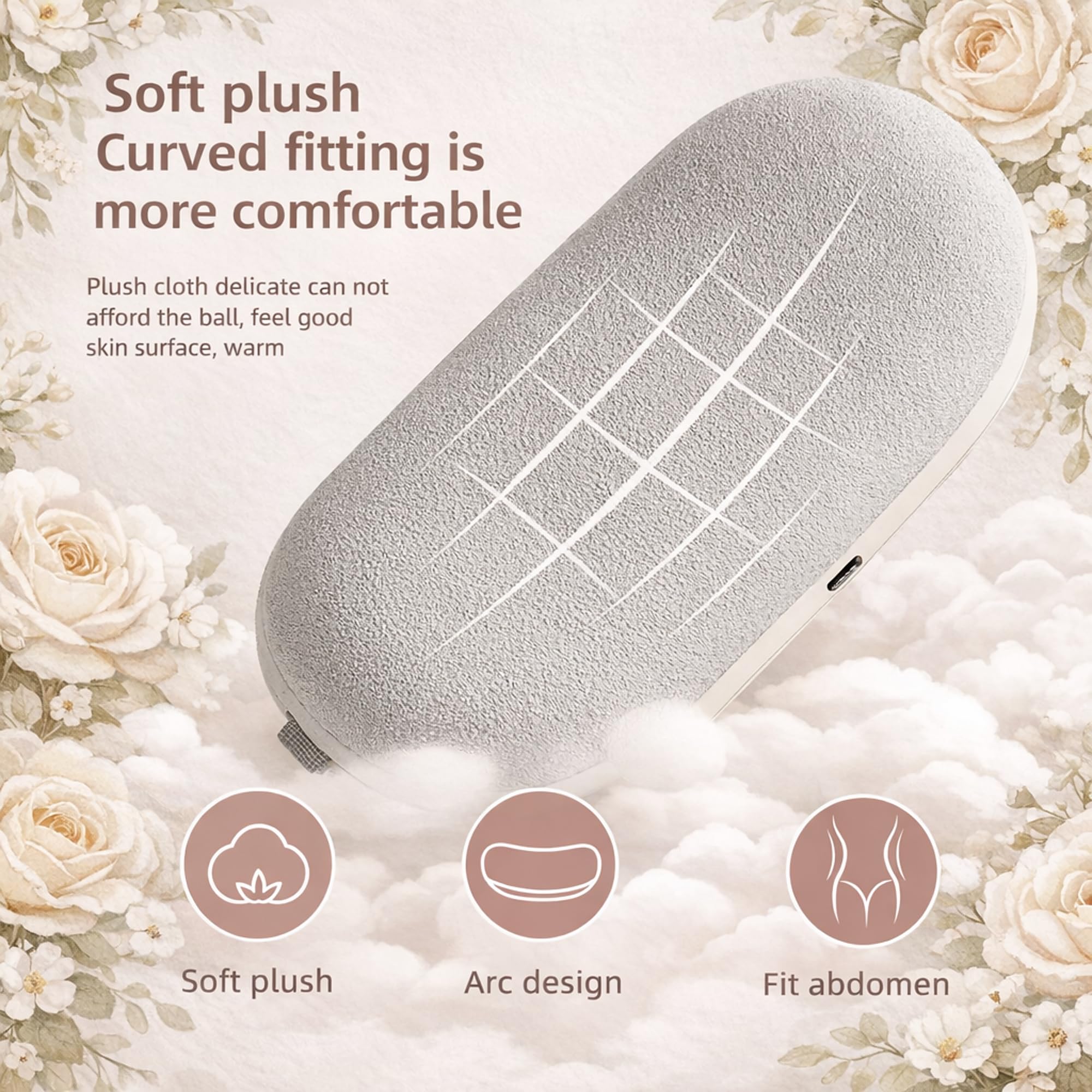 ComfyWon heating belt featuring optional gentle vibration for added relaxation.