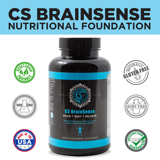 BrainSense capsules close up showing premium nootropic ingredients
