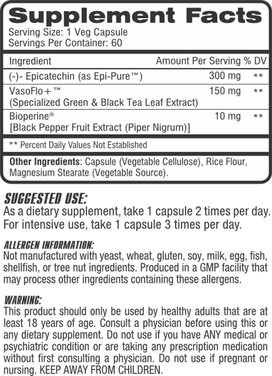 EPI-PLEX capsules closeup by Competitive Edge Labs highlight natural epicatechin formula for performance.