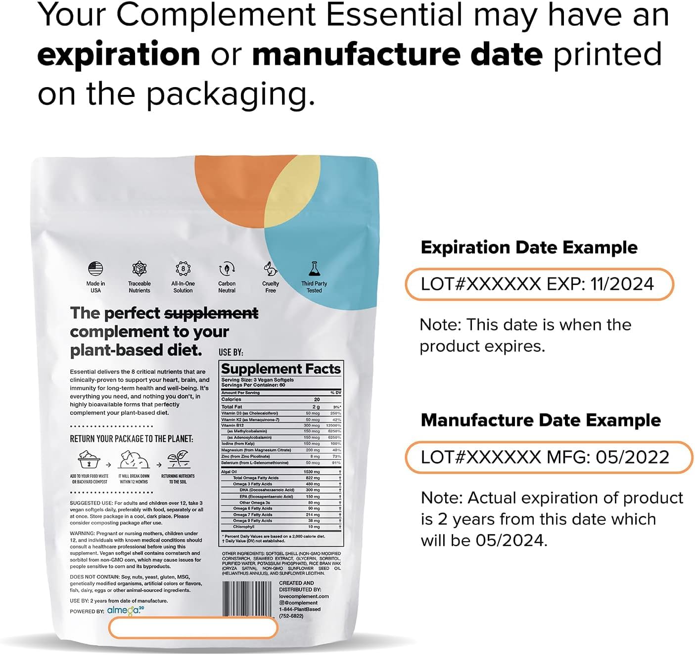 Complement taking daily with meals for optimal absorption