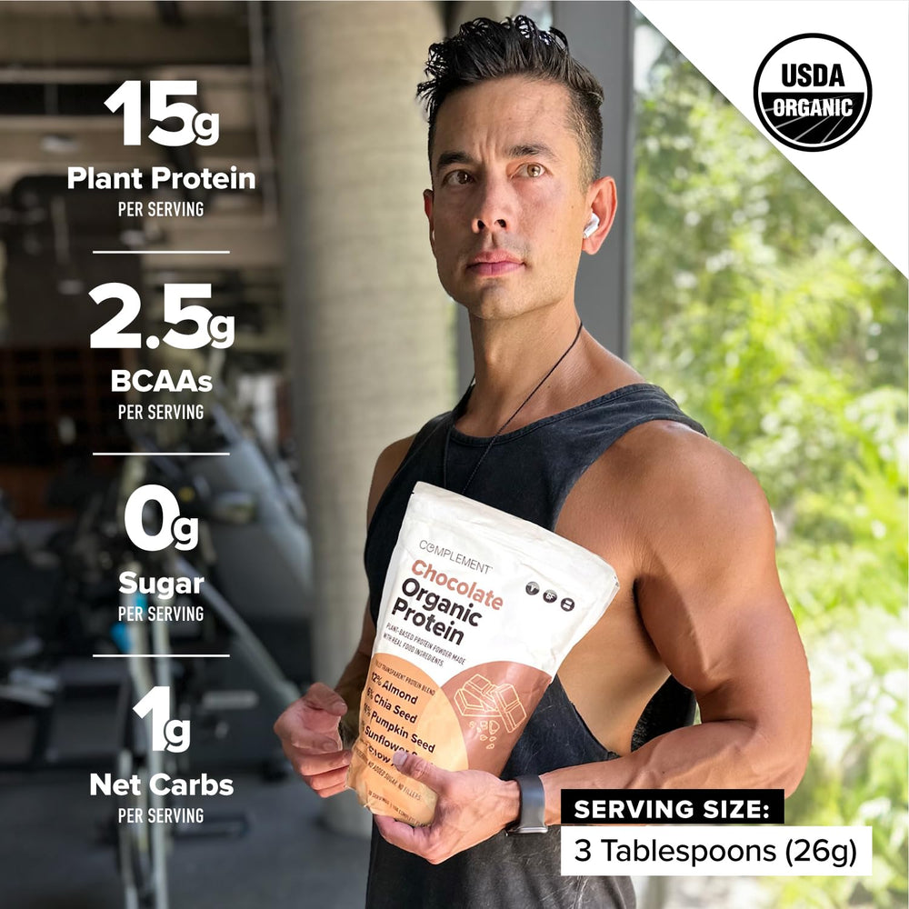 Complement protein scoop for easy 15 g serving in smoothies