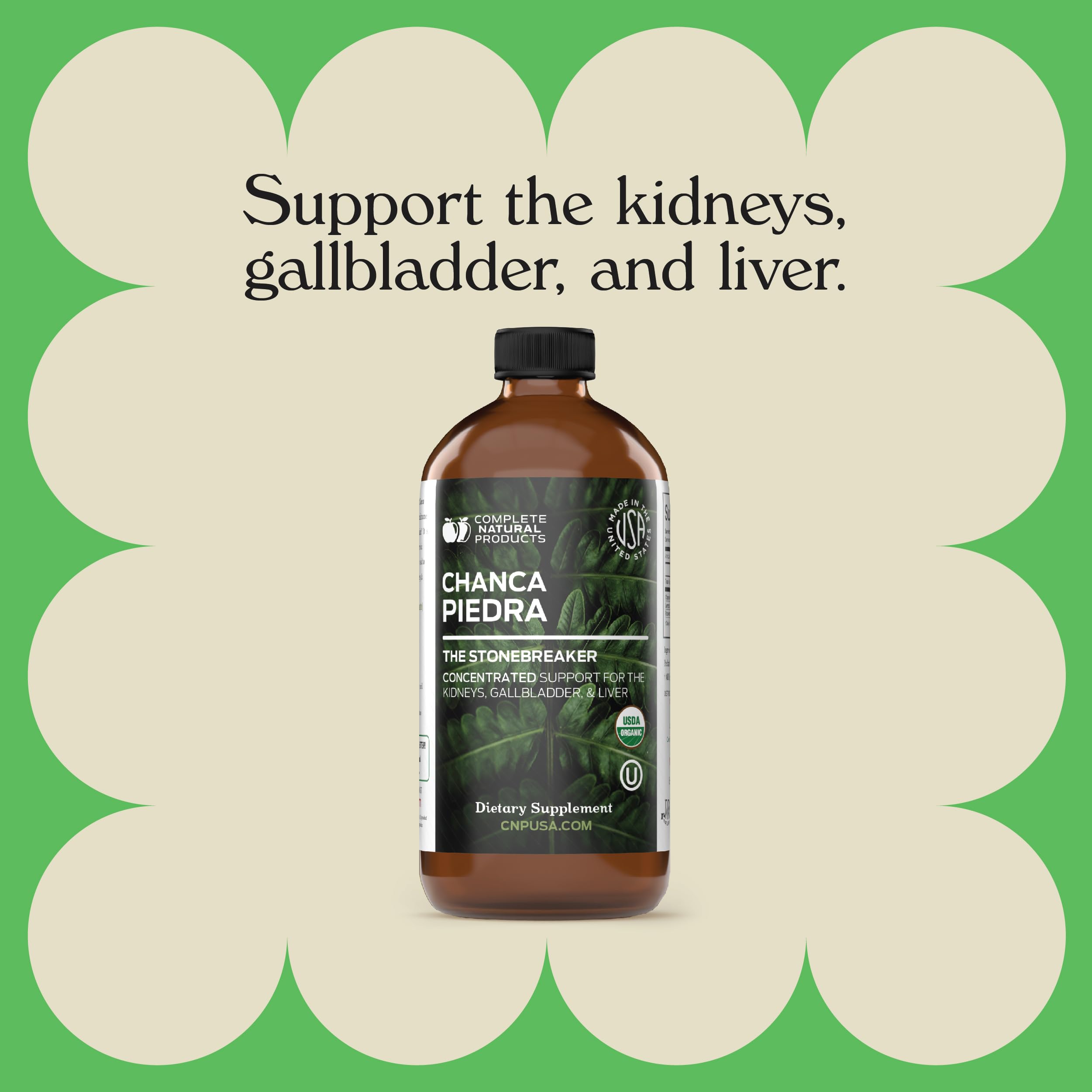 Bottle on kitchen counter from Complete Natural Products for daily wellness.