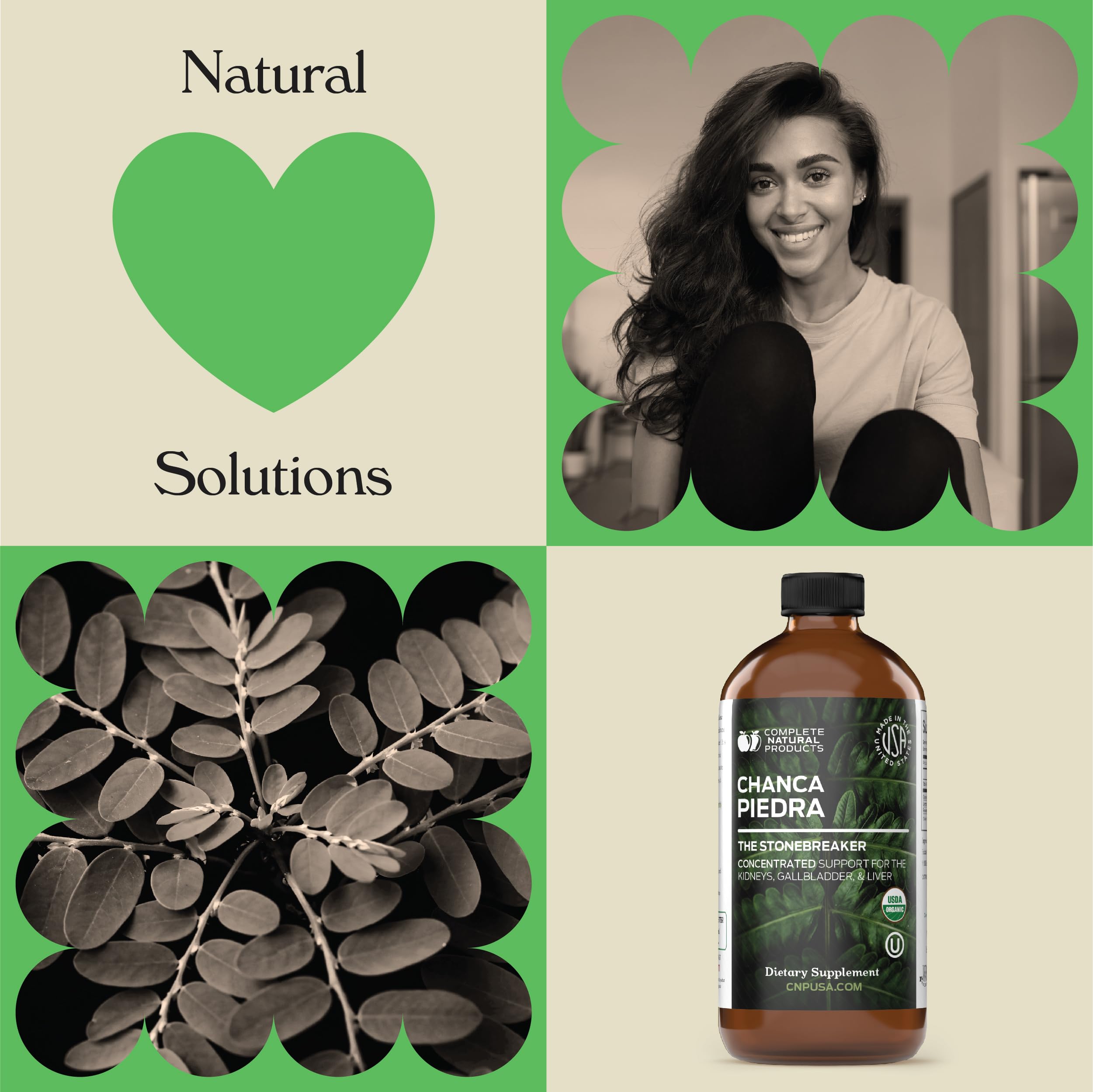 Mixing with water demonstrates versatile tincture use for Complete Natural Products Chanca Piedra.