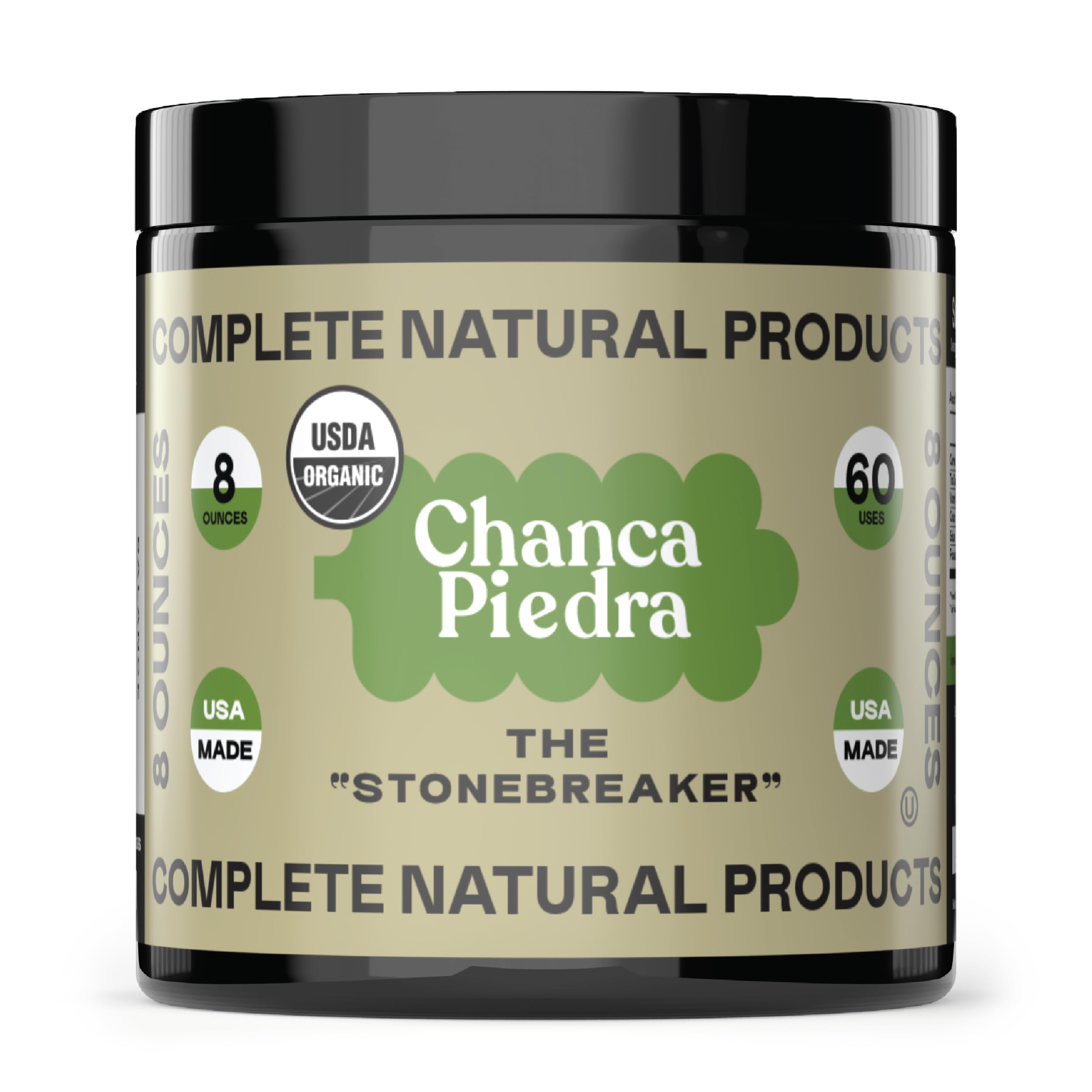 Complete Natural Products Chanca Piedra powder container for daily wellness routines.