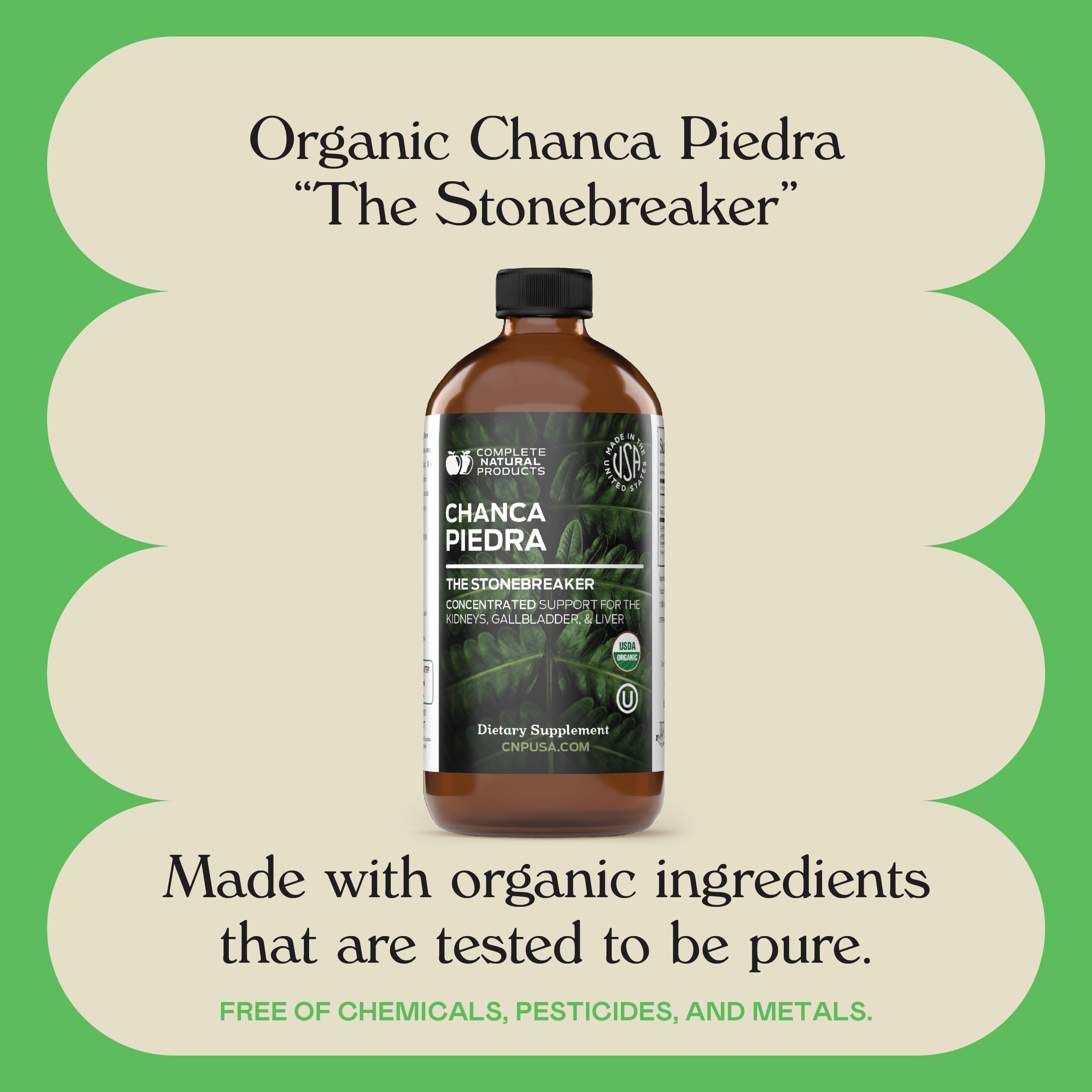 Tincture bottle beside ingredients demonstrates ritual preparation with Complete Natural Products.